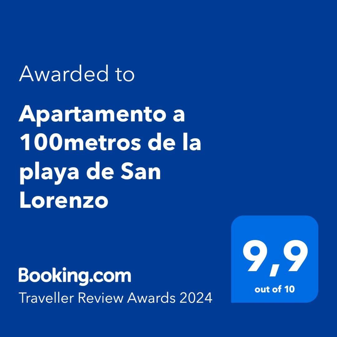 Apartamento A 100Metros De La Playa De San Lorenzo Gijon Bagian luar foto